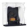 Dollhouse LED Fireplace Rococo Style Simple Switch Control Portable Resin 1:12 Dollhouse Miniature