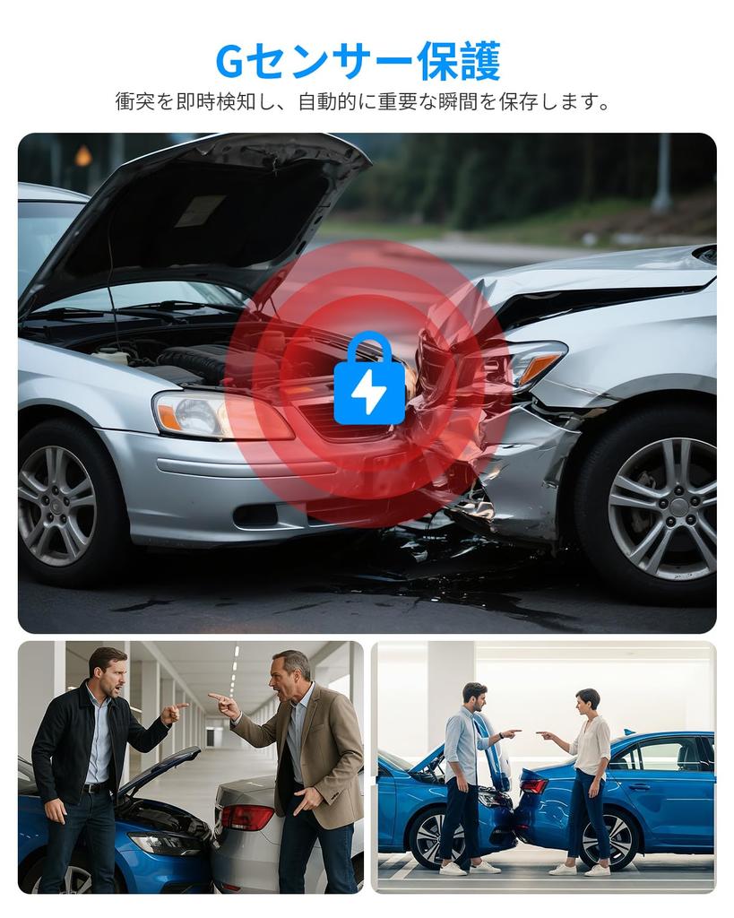 KAWA 3K Front Dash Cam with 32GB SD Voice Parking Night Loop App Screen Rotation Card, Control, Built-in Wi-Fi, 24-Hour Monitoring, G-Sensor, Vision,