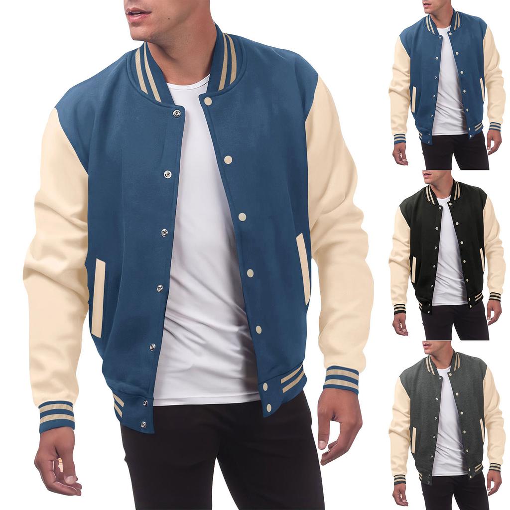 Casual And Versatile Men'S Loose Cardigans, Baseball Jerseys, Fashionable Jackets