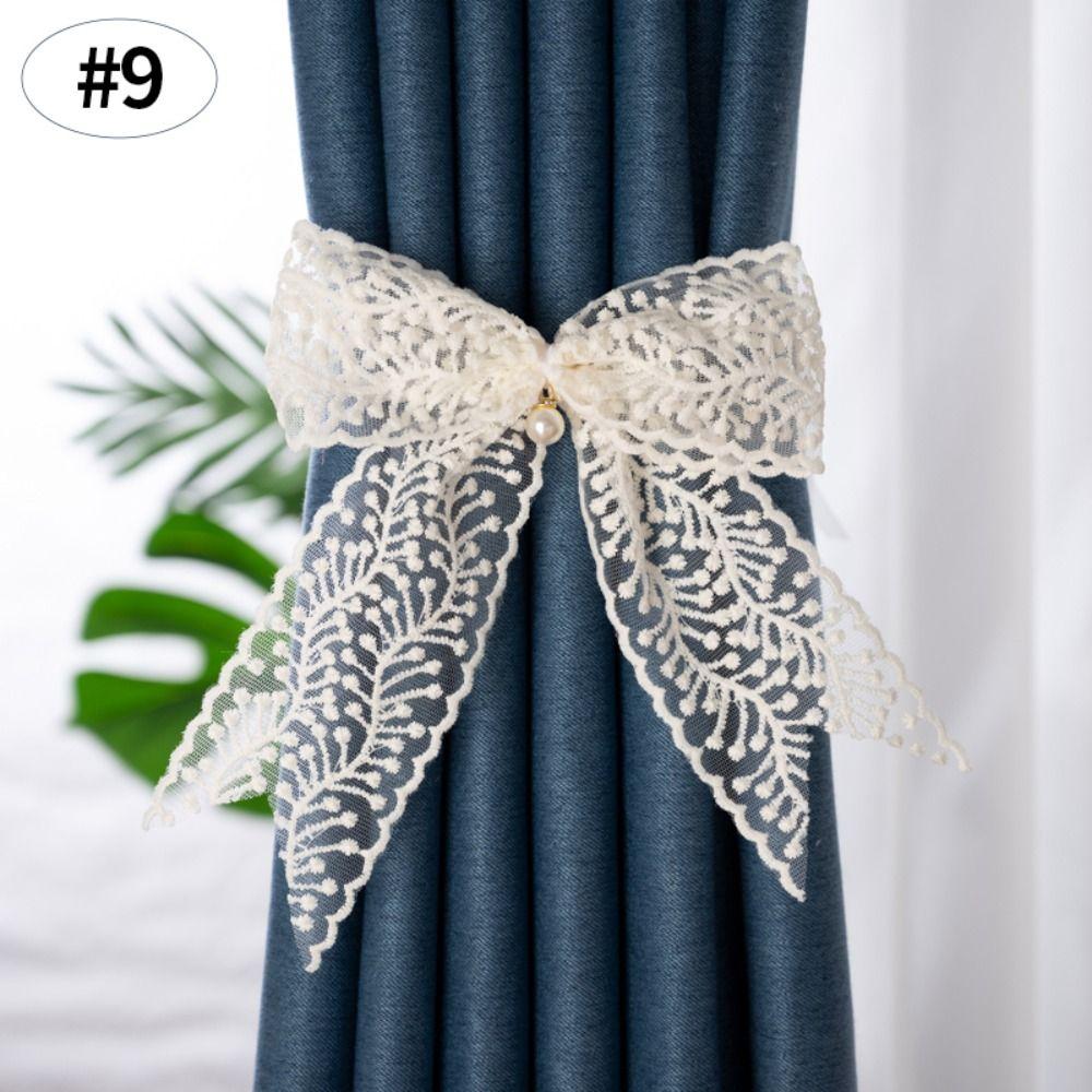 2Pcs/set Lace Bow-knot Curtain Strap simple Curtain Holders  Living Room Home Decor