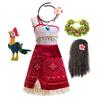 New Movie Moano 2 Dress For Girl Costume Halloween Carnival Party Princess Children Ocean Adventure Vaiana Dress