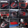 Красный Мягкий Углеродный Волокн Для Seat Leon 2008-2012 Комплект Отделки Интерьера Автомобиля Панель Приборов Консоль Панель Переключения Передач Декоративная Накладка Накладки Наклейки