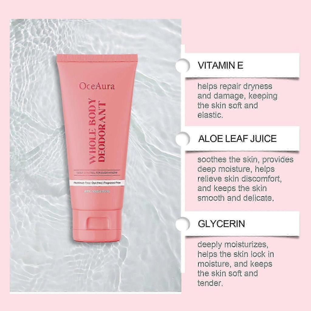 2025 Whole Body Deodorant Cream for Women, Body Odor Removing Deodorant Cream, All-Day Odor Control, Aluminum Free Deodorant Cream for All Skin Types