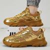 Золотые Мужские Беговые Кроссовки Светоотражающие Дизайнерские Спортивные Туфли Мужские Дышащие Сетчатые Кроссовки Мужские Беговые Кроссовки Большого Размера 46