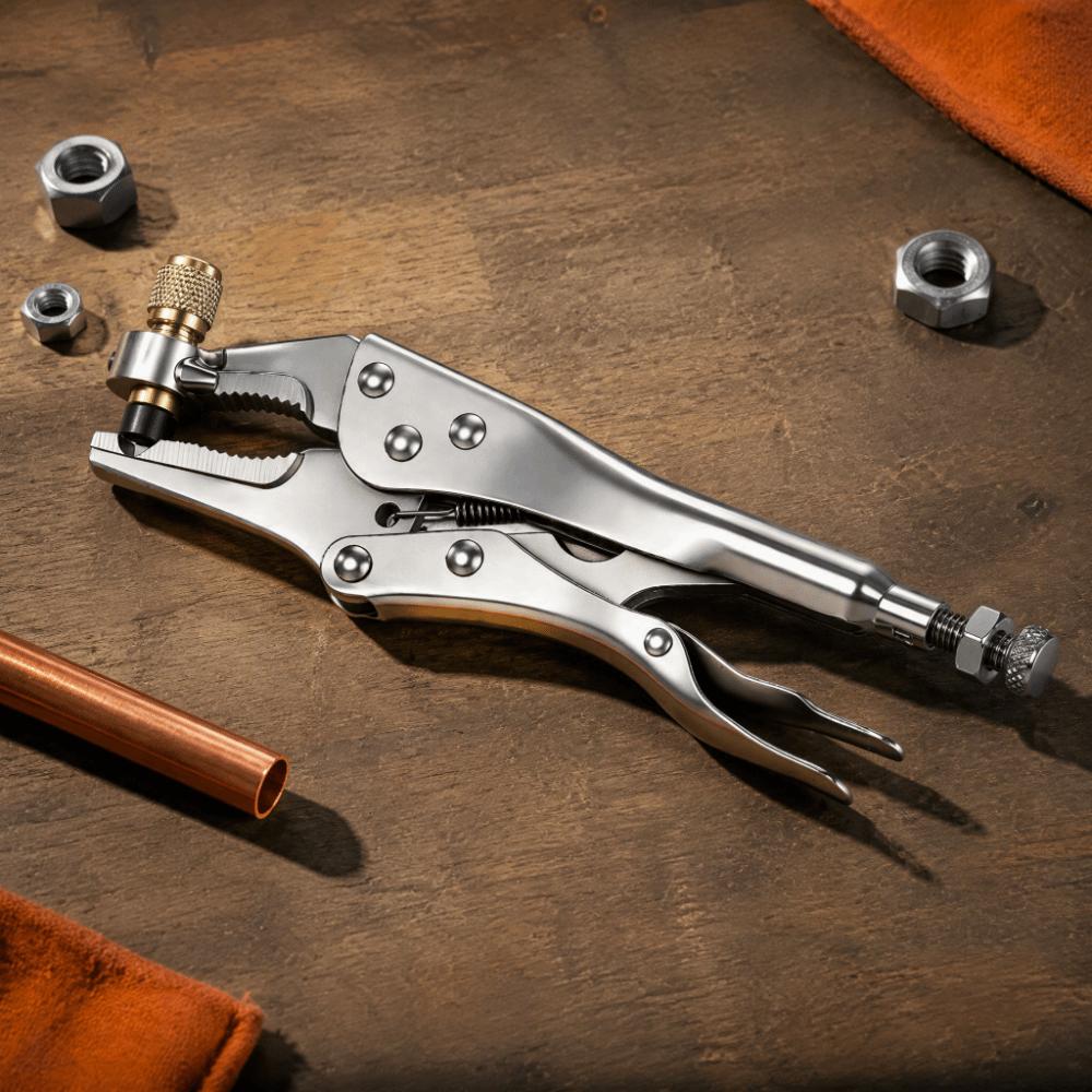 1/4" SAE Interface Locking Tube Plier Vice Grip Refrigeration Tube Plier For HVAC Refrigeration