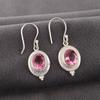 Pink Tourmaline Gemstone Earrings, Handmade 925 Sterling Silver Jewelry, Meditation Earrings Jewelry For Women