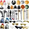 MOC Three Kingdoms Building Blocks Accessories Soldier Weapons Military Shield Sword Helmet Shoulder Armor Wings Mini Brick Toy