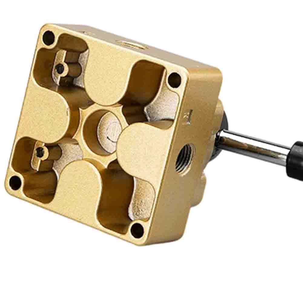 Manual Air Flow Control Valve with Rotating Lever Handle Suitable for Industrial Machines and Fluid Handling Systems