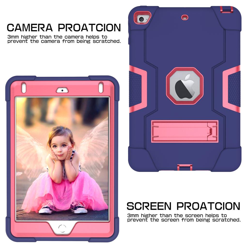 Heavy Duty Case for iPad Mini 4/Mini 5 7.9 Inch 4th/5th Generation With Kickstand Shockproof Protective Armor Tablet Cover