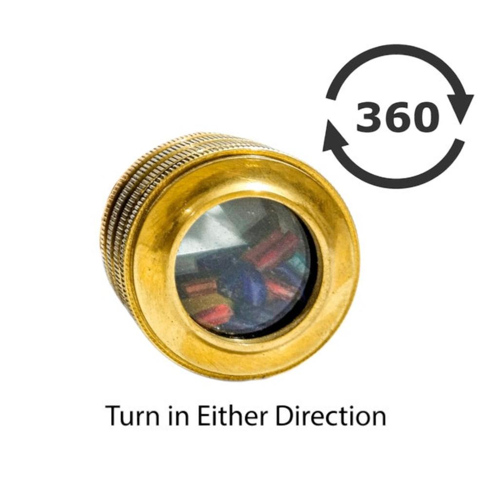 Custom Multicolor Brass Kaleidoscope with Leather and Wood Box Personalized Gift for Dads Men Women, Kids Birthdays, Christmas Decor (Gray)