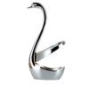 Creative Stainless Steel Fruit Food Fork Spoon Cutlery Swan Base Holder Set Tableware Kitchen Tools