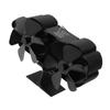 Double Heads Fireplace Fan 6 Blades Thermal Power Black Stove Fan High Temperature Proof
