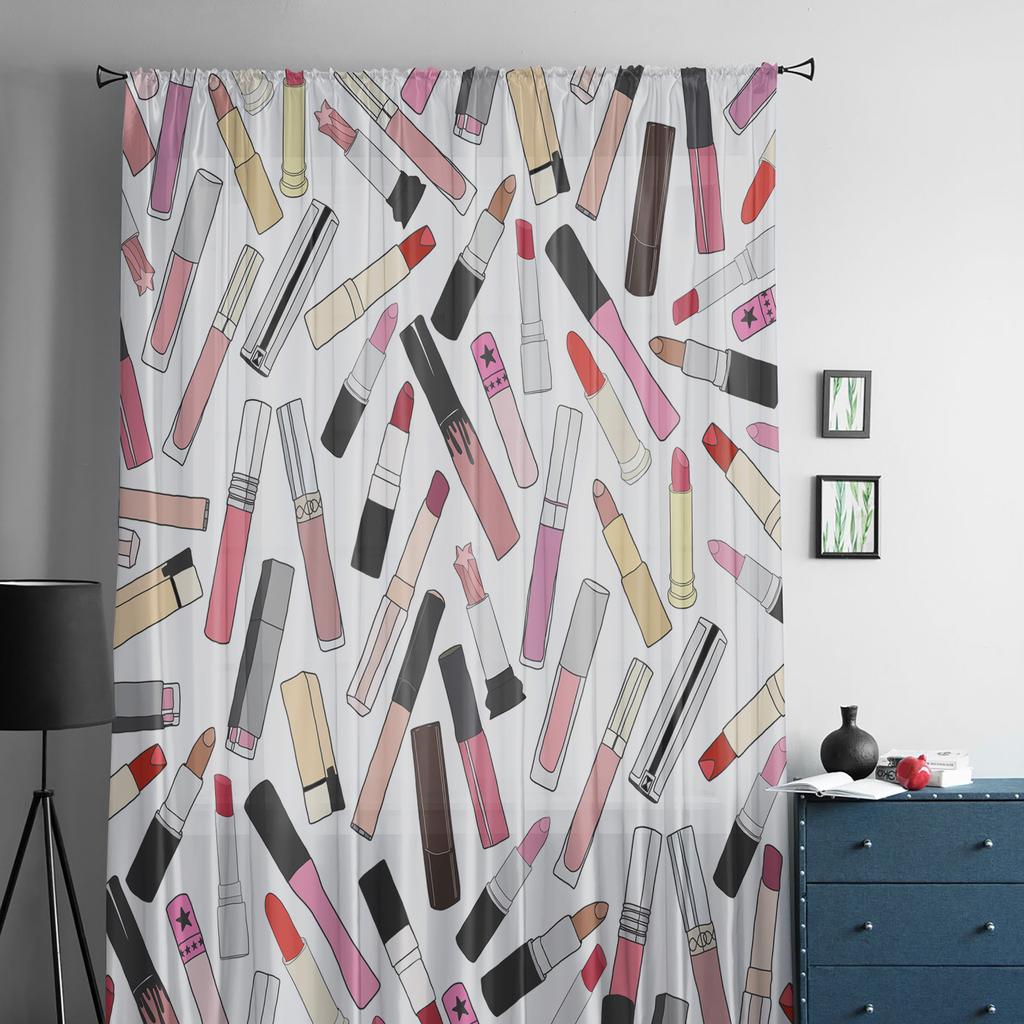 Косметическая помада Тюль Шторы для украшения гостиной Современные вуали Шифон Шторы Спальня Прозрачные шторы