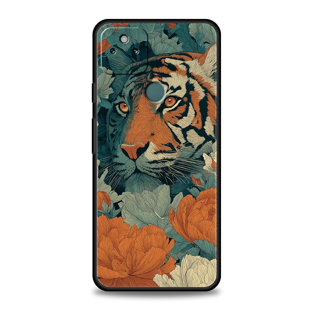 Чехол для телефона Google Pixel 10 9 8 7 6 7A 6A Pro Ударопрочный Мягкий ТПУ 10 9 Pro XL Корпус Capas Fundas Мультяшный Узор с Тигром