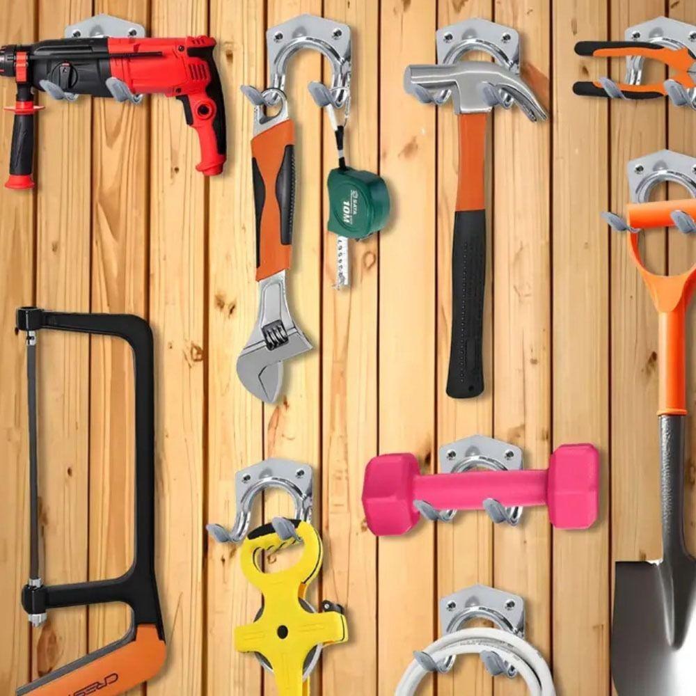 10Pcs Durable Tool Storage Hooks Easy Install Hose Storage Hook Garden Metal Hooks Shed Organizer