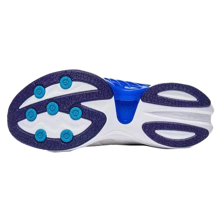 Li-Ning Кроссовки для бега Cloud 2.0 с противоскользящей подошвой, амортизирующие, прочные, легкие, с отскоком, с низким верхом, детские, цвет белый, синий YKFT058-7
