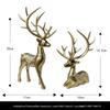 Luxurious Golden Deer Wine Cabinet Ornaments - Elegant Elk Decorations for Living Room, Bedroom, or Entrance Hall.