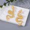 Новые серьги в китайском стиле, животный тренд, крутые и стильные серьги-пусеты в виде зодиакального дракона, стиль национальной моды, персонализированный резной дракон