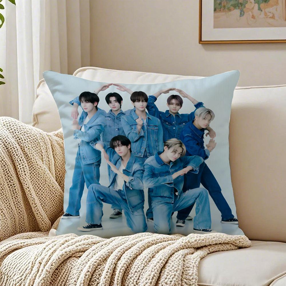 band energetic EEENHYPEN Cushion Cover Pillowcase Antidustmite living Room Sofa Decor Cushion Room