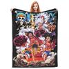 Monkey D Luffy Gear 5 One Piece Blanket Anime Flannel Funny Soft Throw Blankets for Bedspread All Season