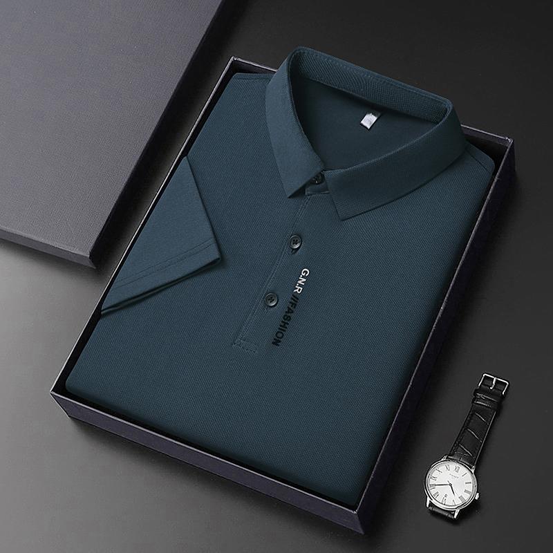 Роскошная Мужская Футболка Поло Высокого Качества Принт Мода Короткий Рукав Воротник-стойка Корея Футболка Лето Новый Бизнес Классический Тренд Мужская Одежда Верх