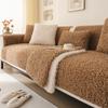 Teddy Fleece Sofa Cushion Autumn And Winter Plush Seat Cushion Winter New Light Leather Sofa Cover Luxury Thickened Cover Towel