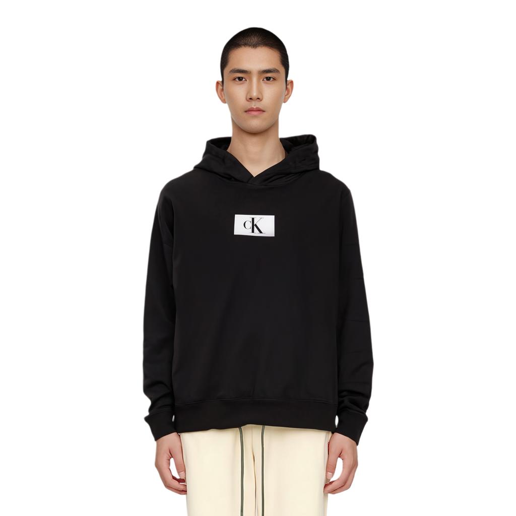 Calvin Klein Толстовка с капюшоном, однотонная, с длинным рукавом, с принтом букв, мужская, черная 000NM2416E-UB1