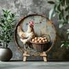 Винтажное Металлическое Настенное Искусство Петух Круглый Венок Знак Декор Фермерского Дома Праздничный Подарок
