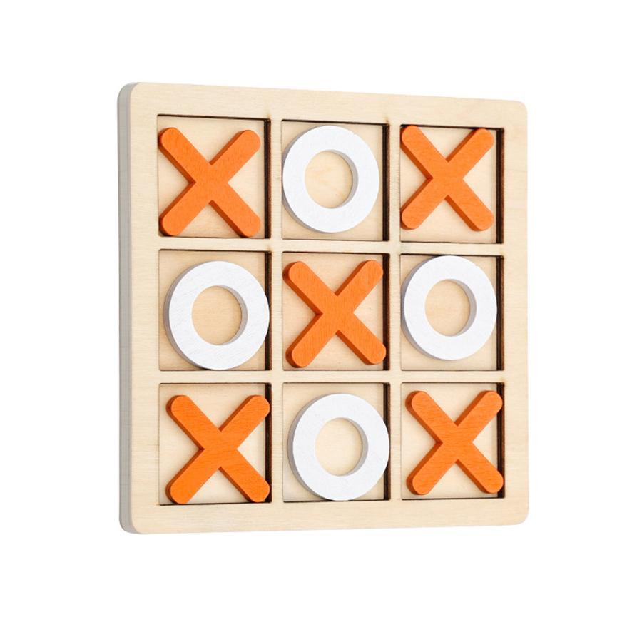 Крестики-нолики Классическая настольная игра XOXO Семейное развлечение Дорожные игрушки Стратегические игрушки Идеально для подарков на день рождения Деревянная сетка 3x3 JXB