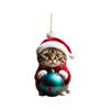 Christmas Cute Kitten Pendant Christmas Tree Cat Hanging Oranment New Year 2024 Gift Xmas Decoration For Home Decor AVE