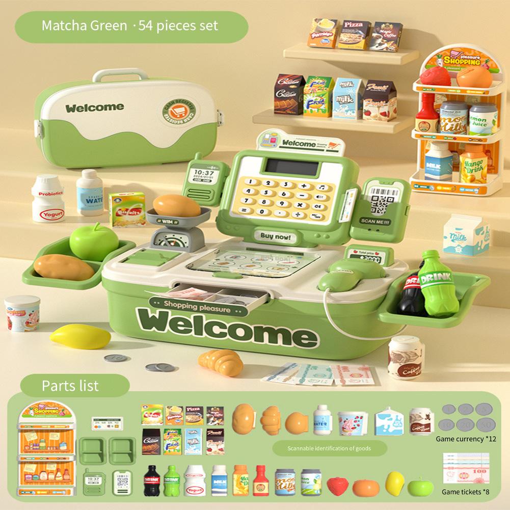 Интерактивная игрушка Кассовый аппарат для детей Имитация кассы Игрушки для ролевых игр со светом и музыкой Подарки для мальчиков и девочек