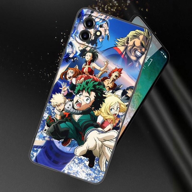Чехол для телефона My Hero Academy для Apple iPhone 13 12 Mini 11 Pro XS Max XR X 8 7 6S 6 Plus SE 2022 2020 5S 5, мягкий черный чехол из ТПУ