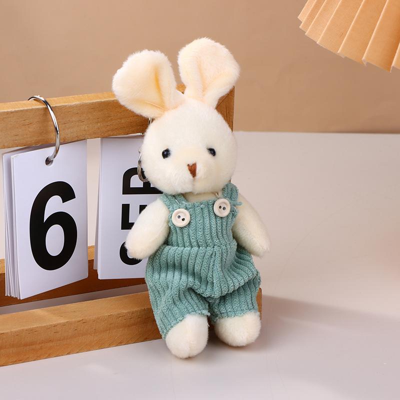 Милая пара кроликов плюшевая игрушка мультяшный кролик кулон мягкая кукла брелок автомобильный брелок сумка декор для рюкзака детский подарок