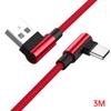 Разъем под углом 90 градусов Не спутывающийся телефонный кабель Micro USB Type C Быстрое зарядное устройство для зарядки Нейлоновый шнур Провод