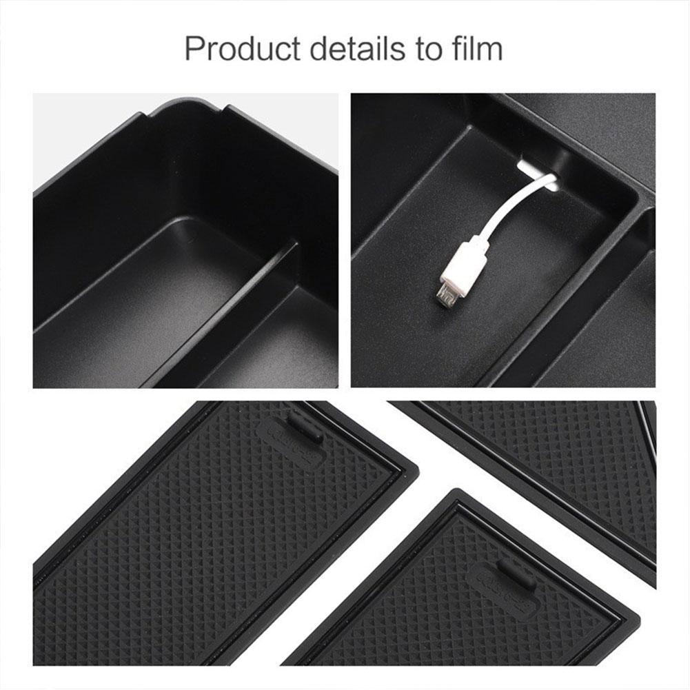 Ящик для хранения в подлокотнике для Kia EV6, нижняя центральная консоль, органайзер, подставка для стакана, материал ABS для Kia EV6, аксессуары для интерьера G5N6