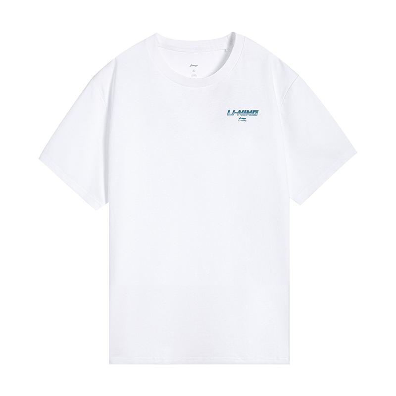 Li Ning T Shirt Unisex Standard White AHSW873-2