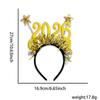 4pcs/set 2026 New Year Headband Glitter Star Headband Plastic Party Decor Christmas NYE Celebration Accessory Photo Props