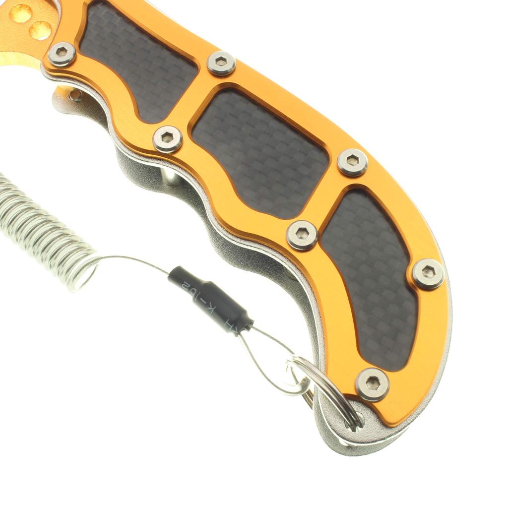 1091 Fish Carbon Fiber Fish Grip (Iregui) Grip, Pistol-Shaped (Gold)