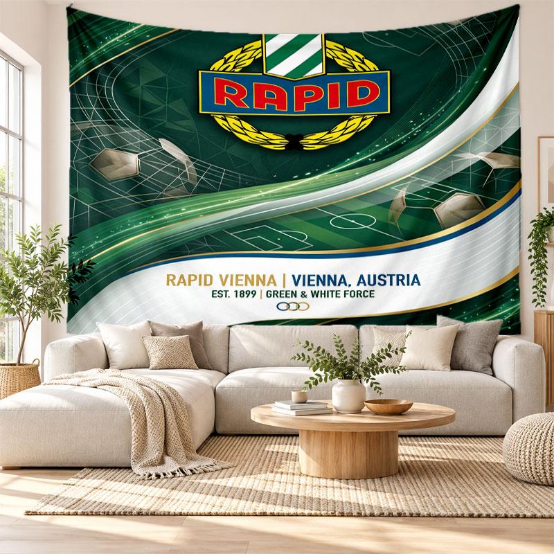 Rapid Wien FC Wall Tapestry, Soft Fabric Wall Hanging, Decorative Backdrop For Bedroom Home Wall Art