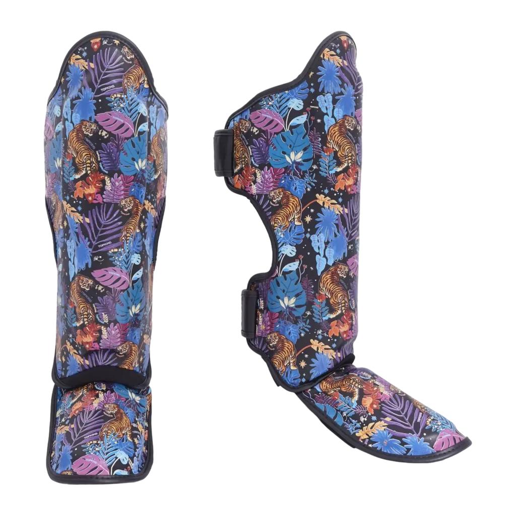 Top King Wild Tiger Shin and Foot Protectors Black M