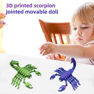 3D-печатная статуэтка-украшение в виде скорпиона с гибкими суставами, реалистичные модели скорпионов для взрослых и подростков