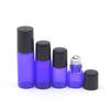 5Pcs ColoredRoller Bottles 1ml 2ml 3ml  Sample Test Roll Essential Oil Vials with Stainlesss Steel Ball