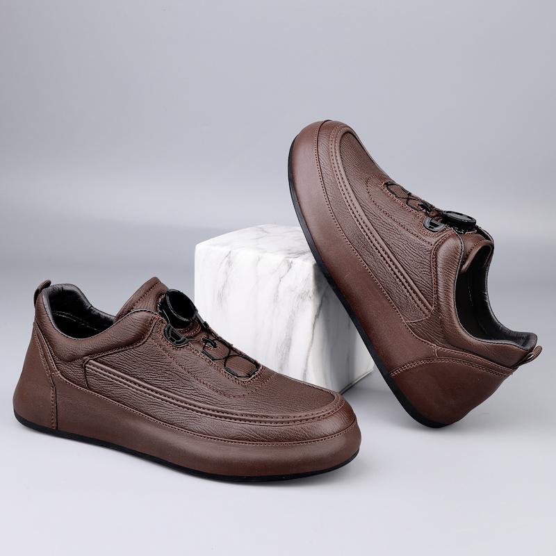 Genuine Leather Men's Casual Shoes New Male Sneakers Light Soft Sole Tenis Masculino Outdoor Walking Shoes Man Treking Footwear
