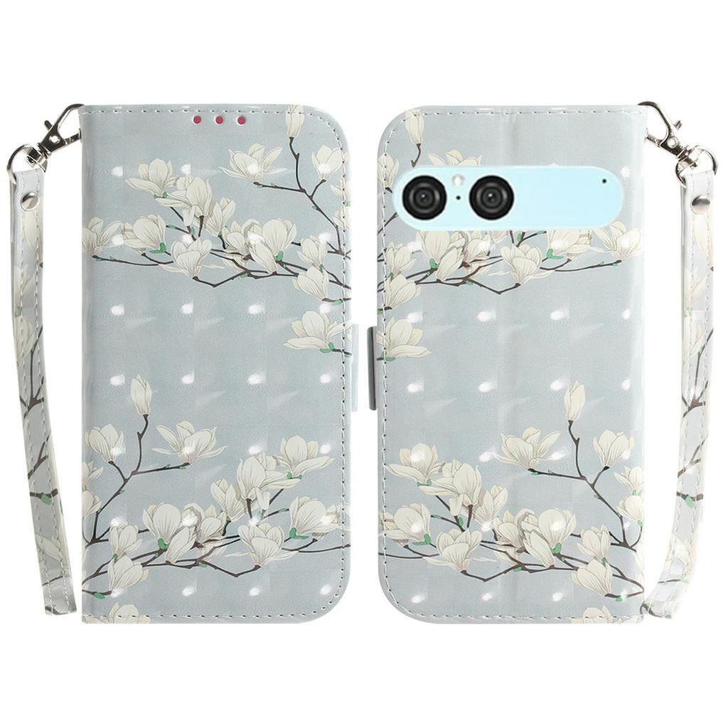 For Sony Xperia 10 VII Case Pattern Printing Leather Wallet Phone Cover with Wrist Strap