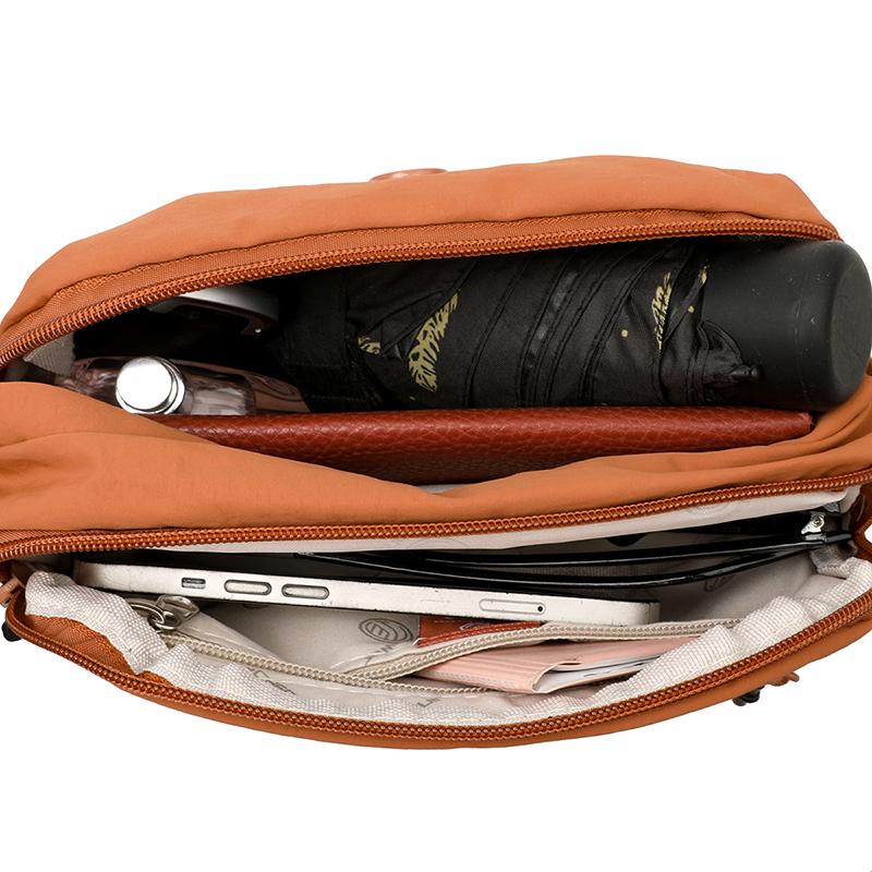 Женская наплечная сумка однотонная сумка кроссбоди водоотталкивающая нейлоновая сумка