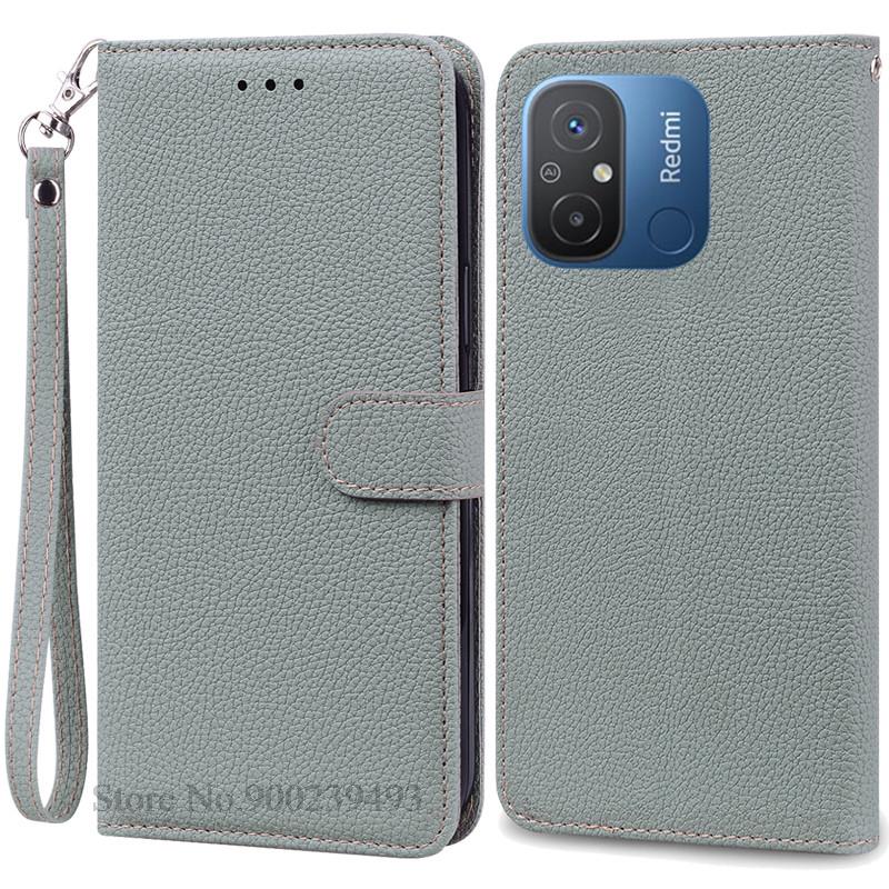 Чехол для Redmi 12C Мягкий силиконовый кожаный чехол-книжка для кошелька для Xiaomi Redmi 12C Чехол для телефона Redmi12C Redmi 12 C Fundas Coque