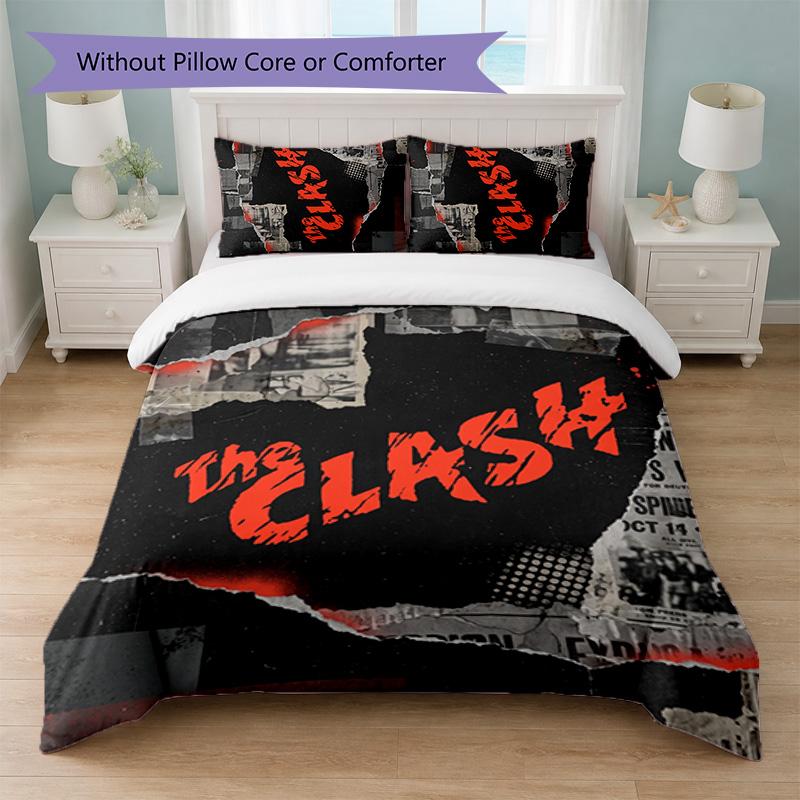 The Clash Print 3Pcs Bedding Set Duvet Cover With Two Pillowcases Soft Bed Linen For Household Bedroom