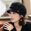 Женская утепленная шапка-берет, модная, простая и универсальная повседневная зимняя шапка для повседневной жизни
