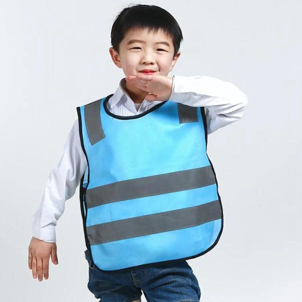 Comfortable Kids Safety Vest High Visibility Traffic Waistcoat Sleeveless Reflective Vest Outdoor