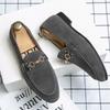 Men’s Loafers Wingtip Dress Formal Shoes Men Suede Grey Tuxedo Wedding Blazers Saddle Shoes Large Size
